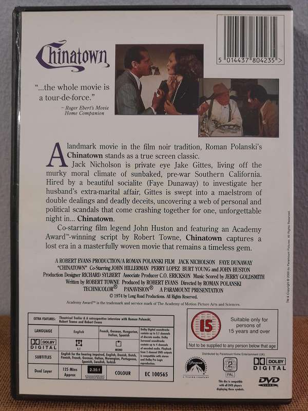 Chinatown - Jack Nicholson & Faye Dunaway (DVD)