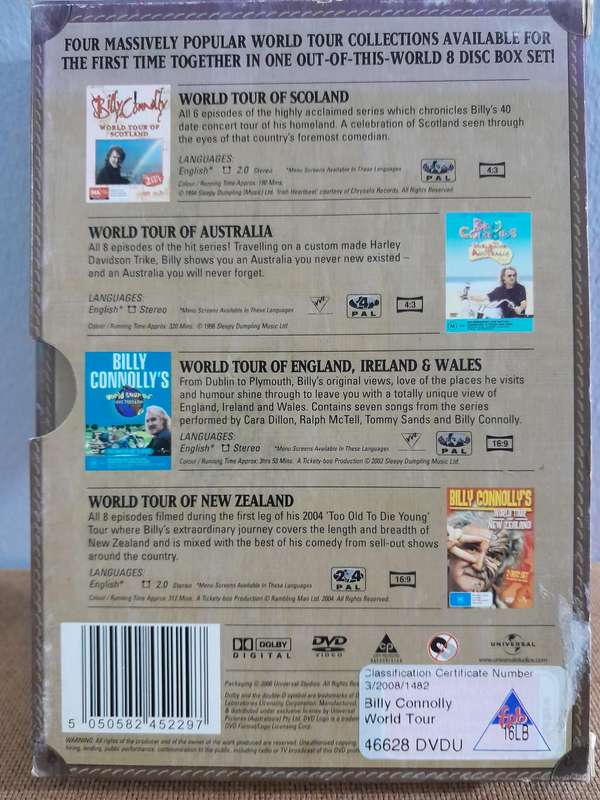 Billy Connelly's World Tour Collection - 8 Disc Set (DVD)