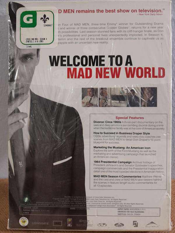 Mad Men - Season 4 (4xDVD) Region 1 - New