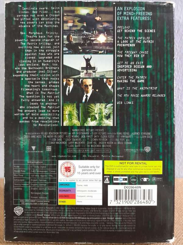 The Matrix - Reloaded - Keanu Reeves (2xDVD)