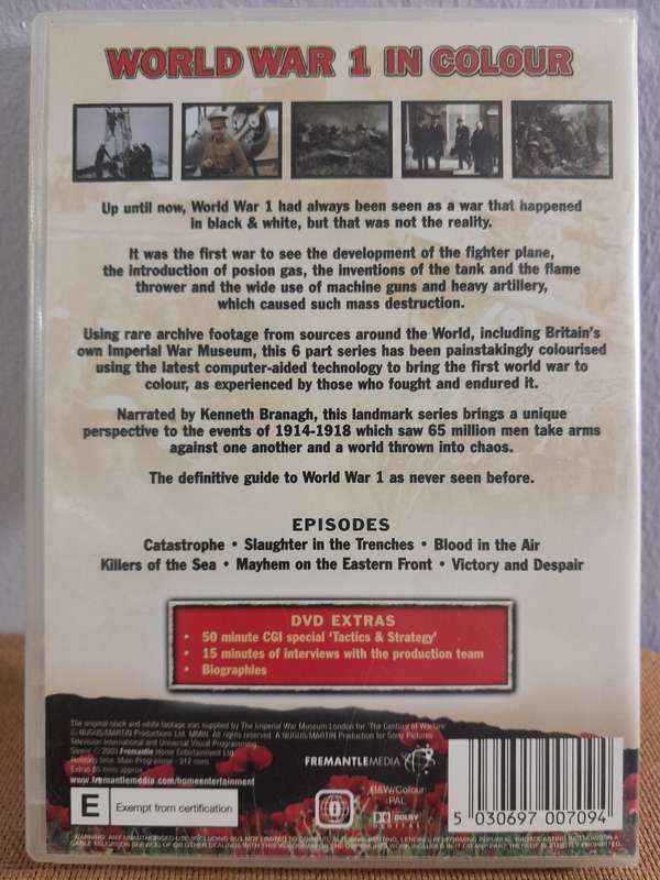 World War 1 in Colour narrated by Kenneth Branagh (2xDVD)