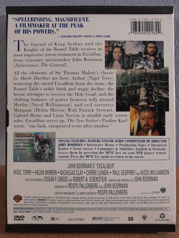 Excalibur - Helen Mirren (DVD) Region 1