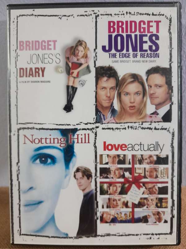 Bridget Jones x 2 - Notting Hill - Love Actually - Hugh Grant & Collin Firth (4xDVD)