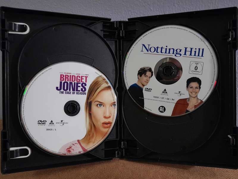 Bridget Jones x 2 - Notting Hill - Love Actually - Hugh Grant & Collin Firth (4xDVD)