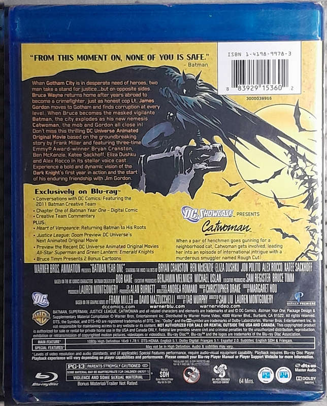 Batman: Year One (Blu-ray Disc, Animated DC Movie) Collectors Item