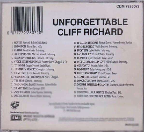 Cliff Richard - Unforgettable  (CD)