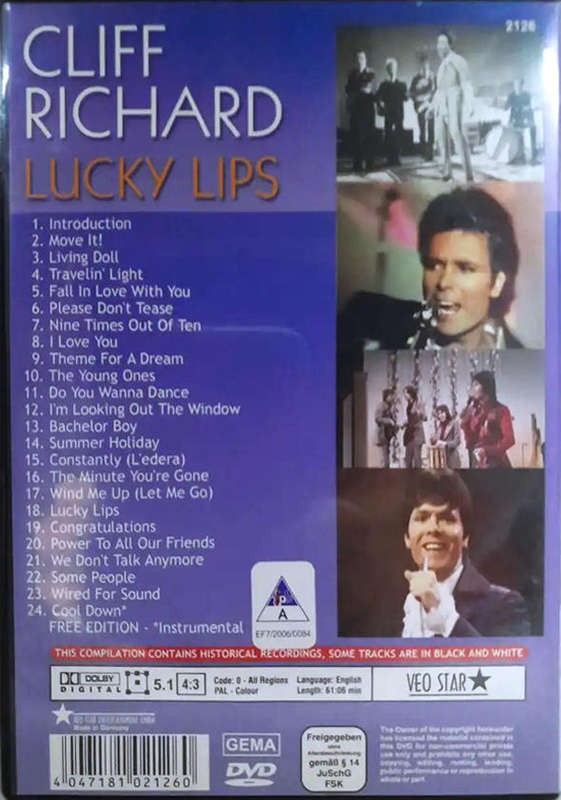 Cliff Richard - Lucky Lips (DVD)