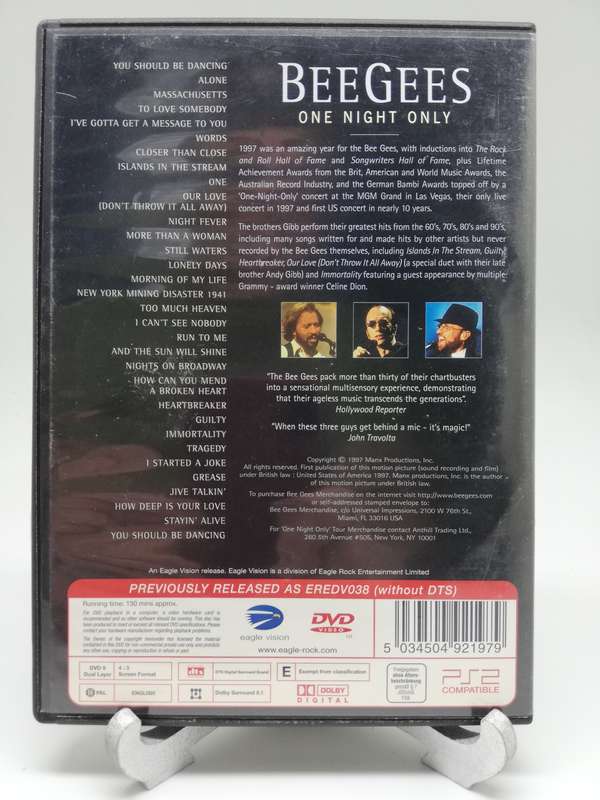 3 X Music Videos - Roger Waters The wall - Bee Gees One Night Only - Los Lobos Live (DVD)