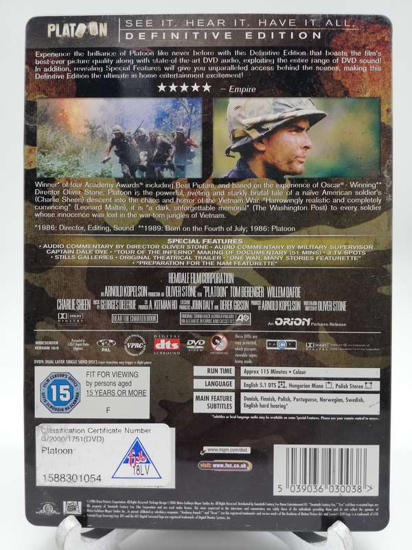 Platoon - Definitive Edition -  SteelBook (DVD)