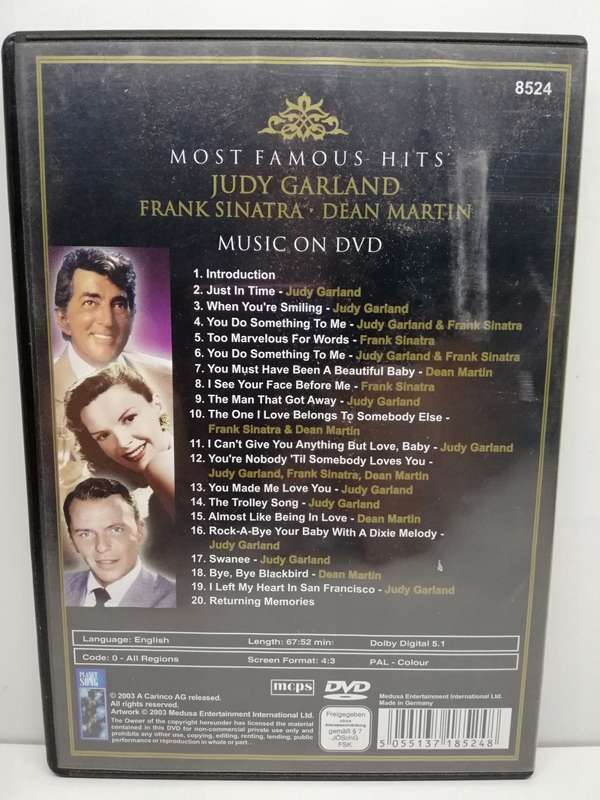 Most Famous Hits - Garland Sinatra Martin (DVD)