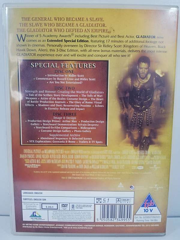 Gladiator - Extended Special Edition (Double Disc DVD)