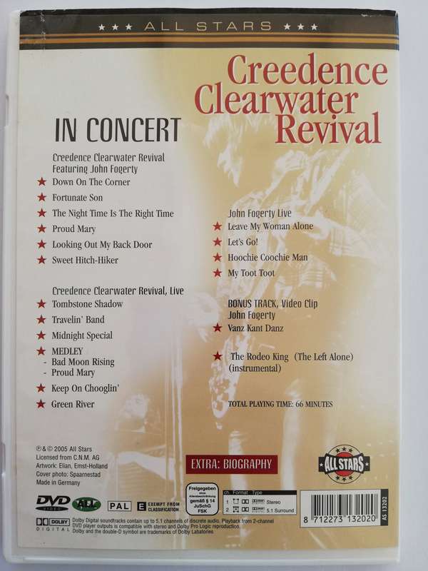 Creedence Clearwater Revival - Down on the corner (DVD)