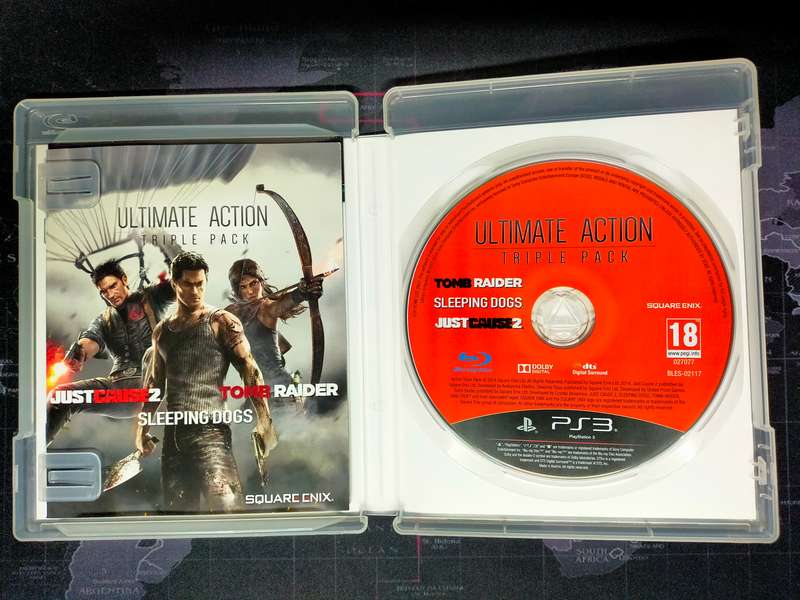 Ultimate Action Triple Pack - Just Cause 2, Sleeping Dogs & Tomb Raider -PS3 / PlayStation 3