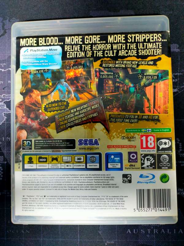 House of The Dead OVERKILL Extended Cut PS3 / PlayStation 3 (RARE)