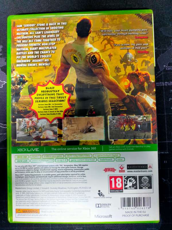 The Serious Sam Collection XBOX 360 (VERY RARE)