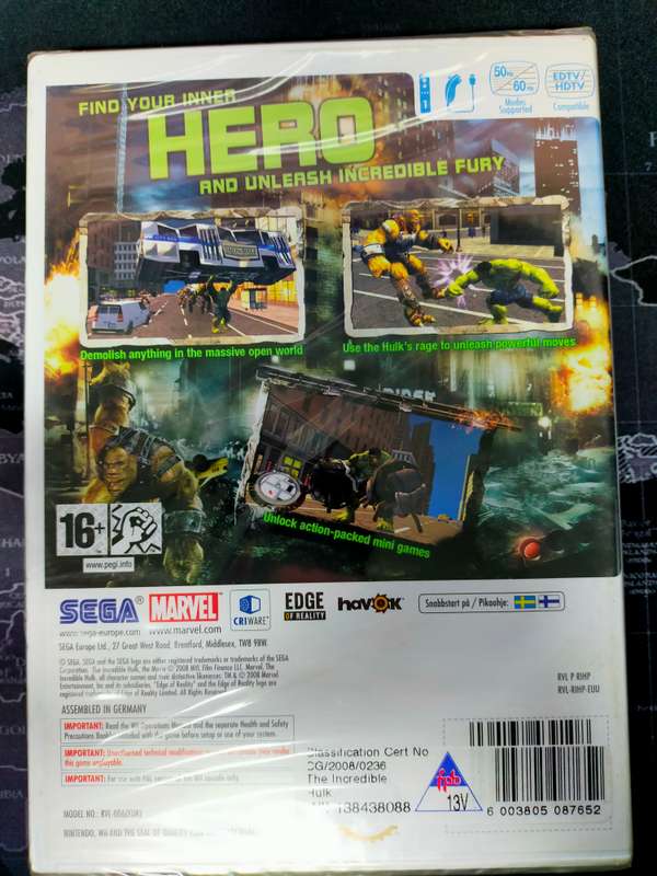 The Incredible Hulk The Official Video Game Nintendo Wii (New - Factory Sealed)