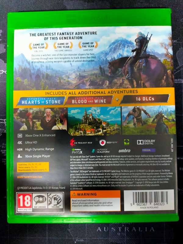 The Witcher 3 Wild Hunt Game of the Year Edition Xbox One / Xbox Series x