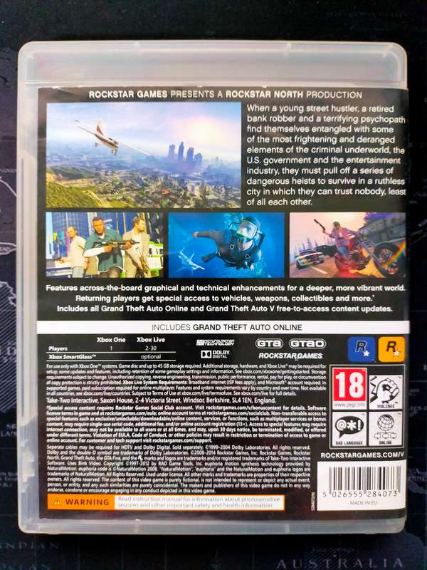 Grand theft Auto 5 (GTA V) PS3 / PlayStation 3