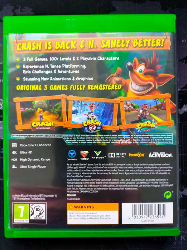 Crash Bandicoot N Sane Trilogy Xbox One