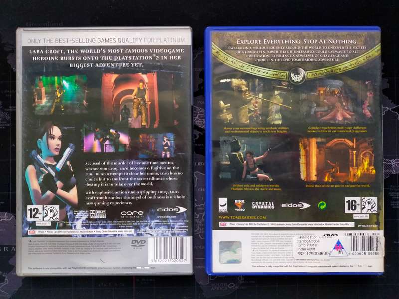 Tomb Raider Underworld and The Angel of Darkness - PS2 / PlayStation 2
