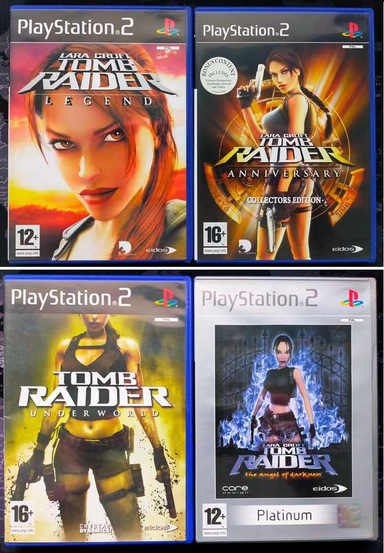 Tomb Raider Tetralogy (4 GAMES) - PS2 / PlayStation 2