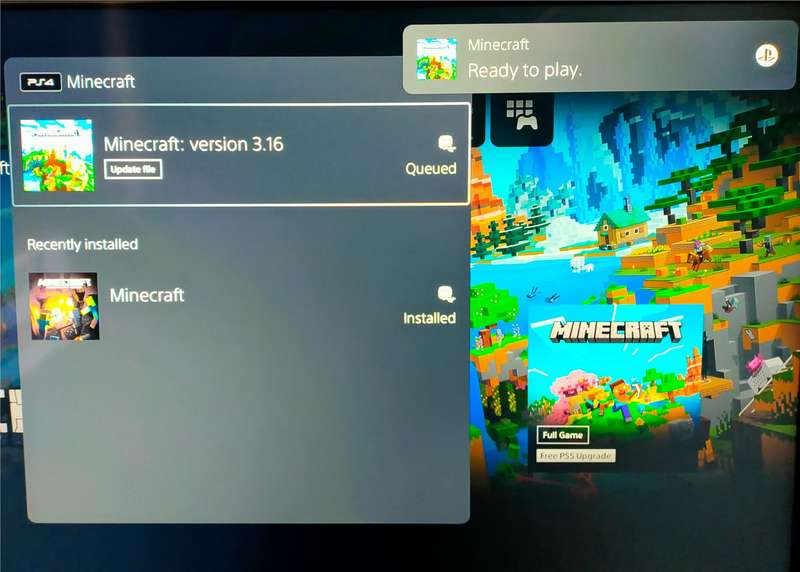 Minecraft - PS4 / PlayStation 4 (Free PS5 Upgrade)