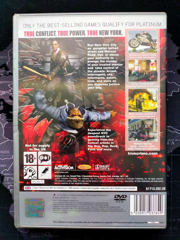 True Crime New York City - PS2 / PlayStation 2