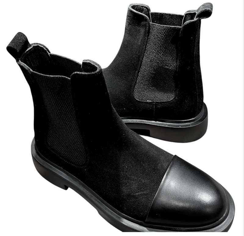 Mens black Suede/Leather boot