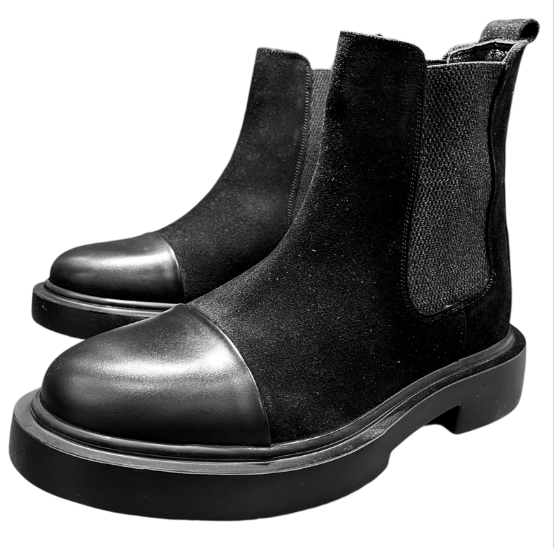Mens black Suede/Leather boot