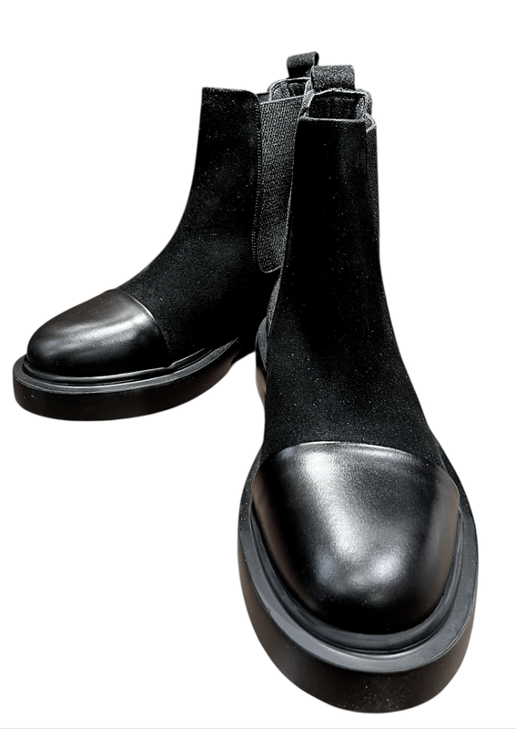 Mens black Suede/Leather boot