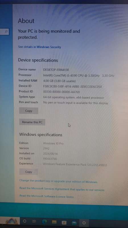 Core I5 Mecer 4GB RAM 500GB Hard drive Windows 10 64bit