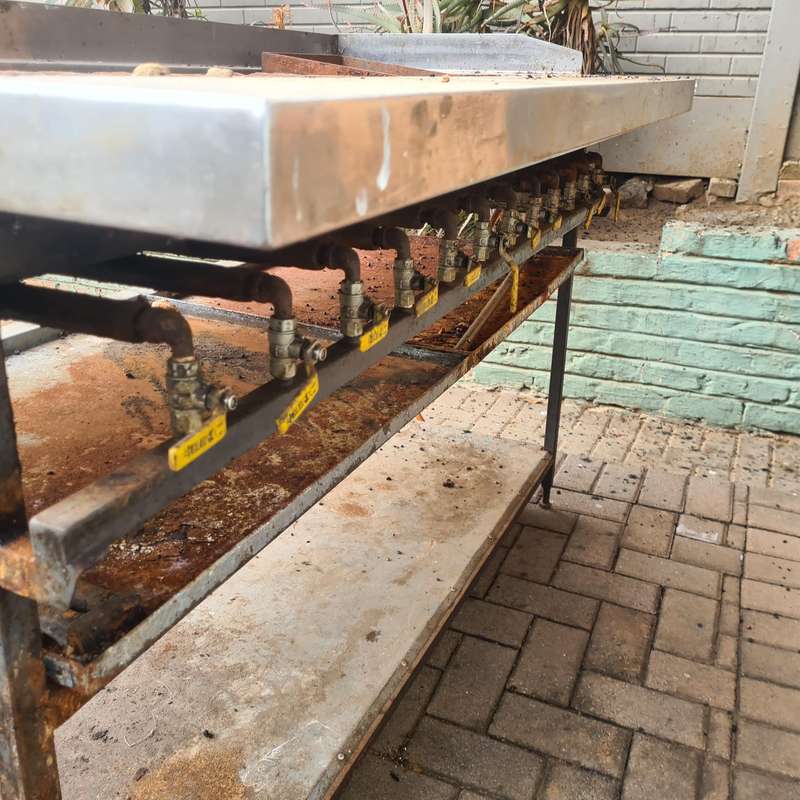 12 Burner Commercial Freestanding Stainless Gas Braai Flame Grill