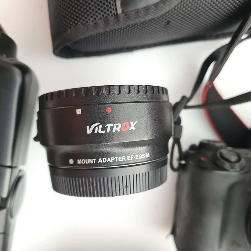 Canon EOS M50 Mirrorless Camera - Viltrox EF-M Lens Adapter - EF-M 15-45mm IS STM Lens - 64GB SD