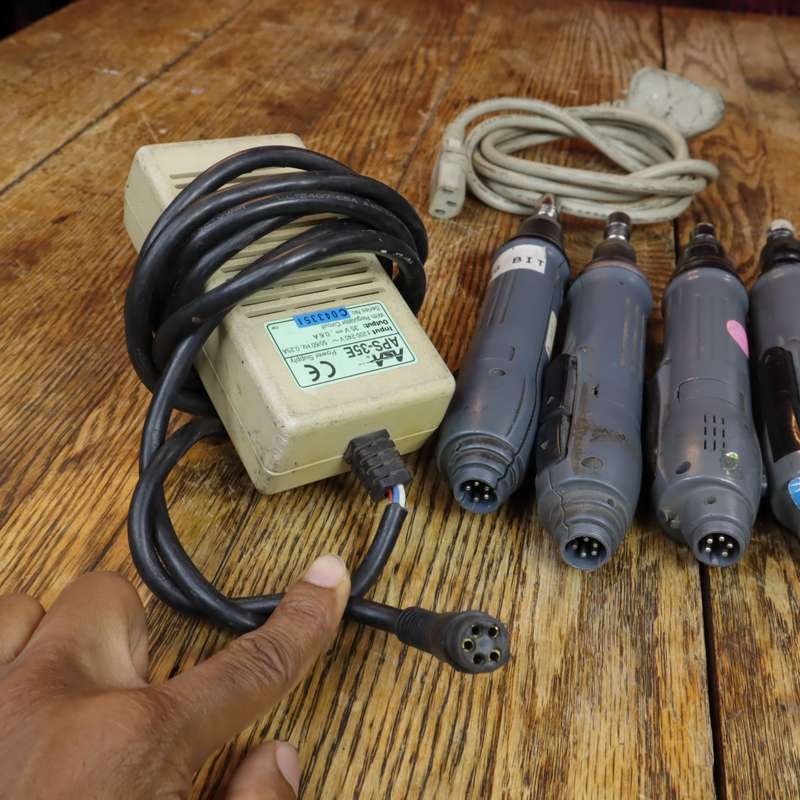 ASA 4500 LOW TORQUE ELECTRIC SCREWDRIVER WITH APS-35A POWER SUPPLY - 5 PCS