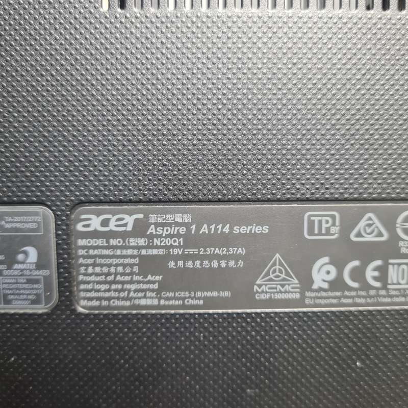 Acer Aspire A114-33-P8BS Quad Core Pentium(R) Silver N6000 1.1GHz 128GB SSD 4GB RAM