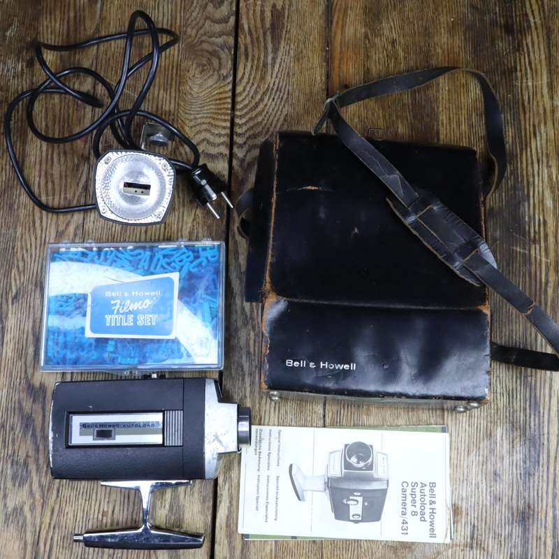 Bell & Howell Autoload Super 8 Camera/431 Plus Accessories