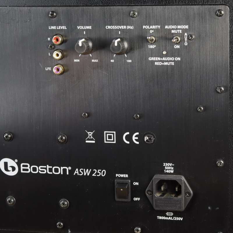 Boston Acoustics ASW 250 10-Inch Active Subwoofer NEEDS REPAIR.
