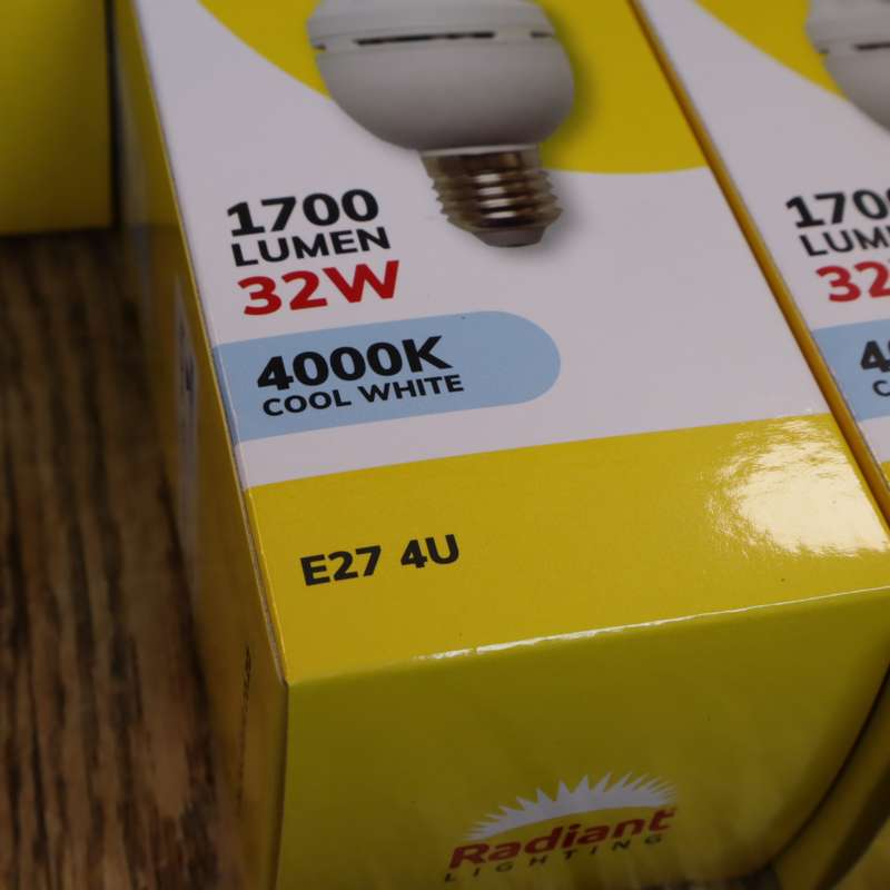 15 Pcs - Radiant YFCT135 (RLC91) Fluorescent Bulb 32w E27 8000h Cool White