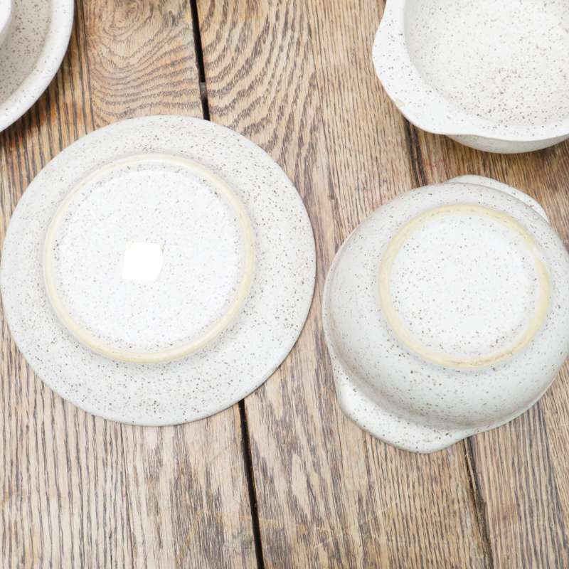 12 Pcs Ceramic Clay Plate Set