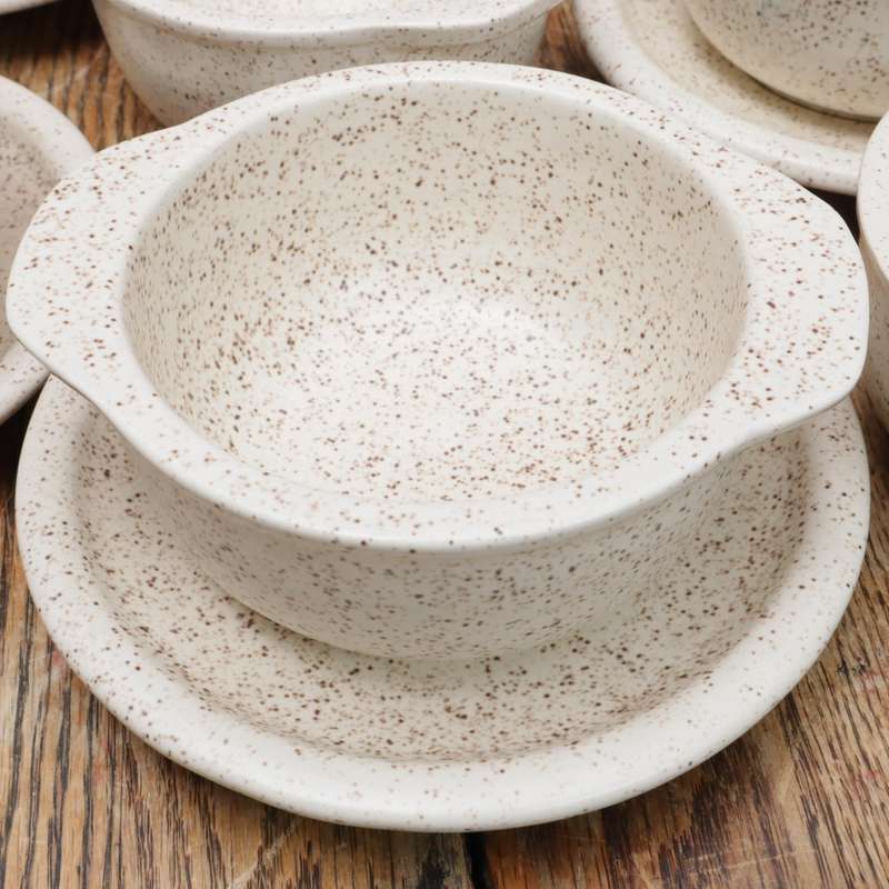 12 Pcs Ceramic Clay Plate Set