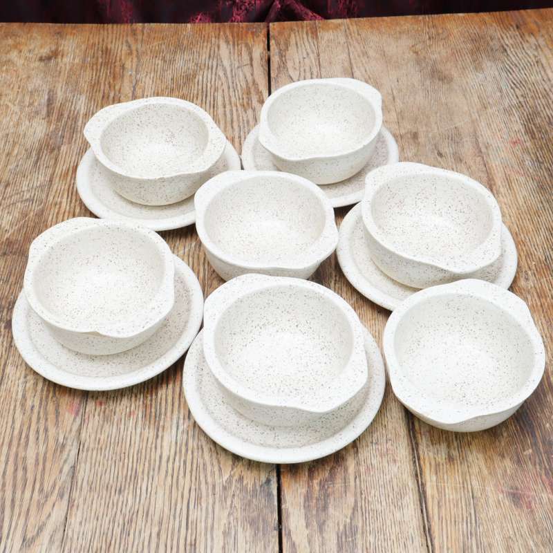 12 Pcs Ceramic Clay Plate Set