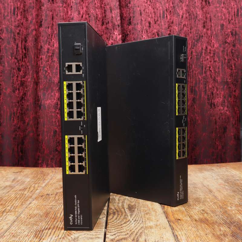 Cudy 16 Port Ethernet PoE+ 190W 2 Gigabit 1SFP Switch - FS1018PS1