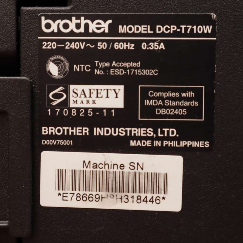 Brother DCP-T710W A4 Colour All-InOne Inkjet Printer