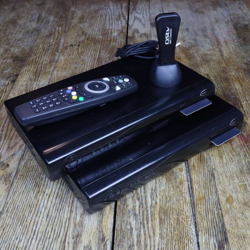 2Pcs DSTV HD PVR 2P  Decoder + Remote + WiFi Connector - Pre-Owned
