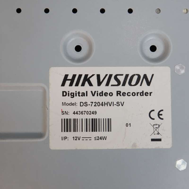 Hikvision DS-7204HVI-SV DVR and TF 8604 AHD DVR