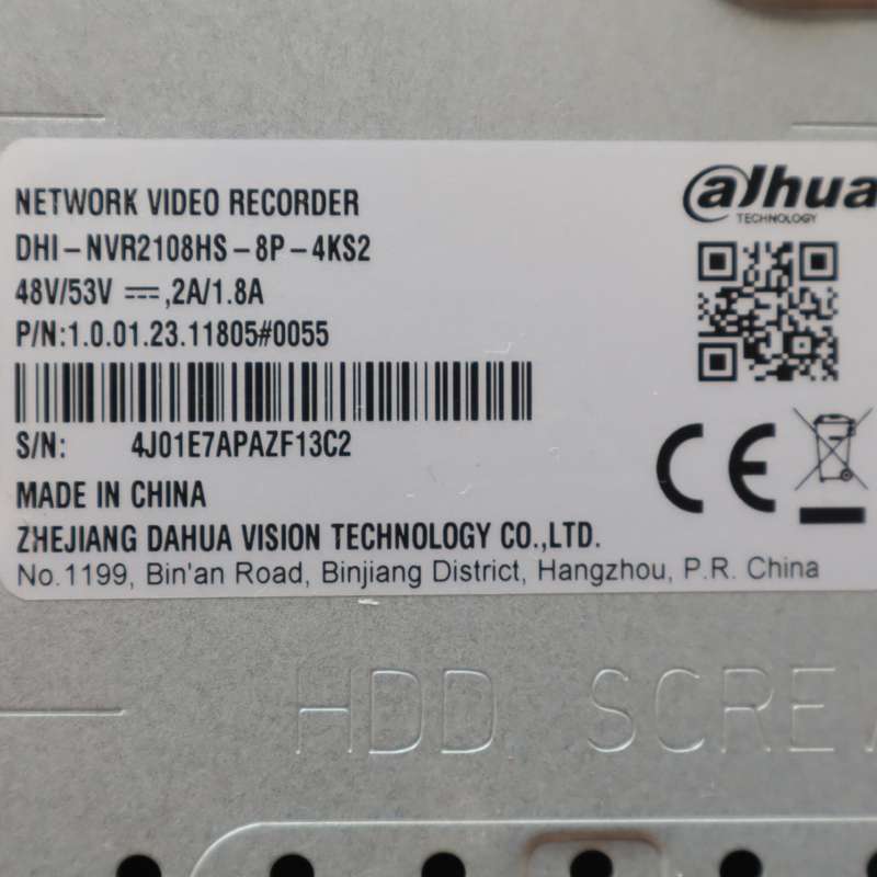 Dahua 8-Channel Compact 1U 4PoE Lite Network Video Recorder - DHI-NVR2108HS-8P-4KS2