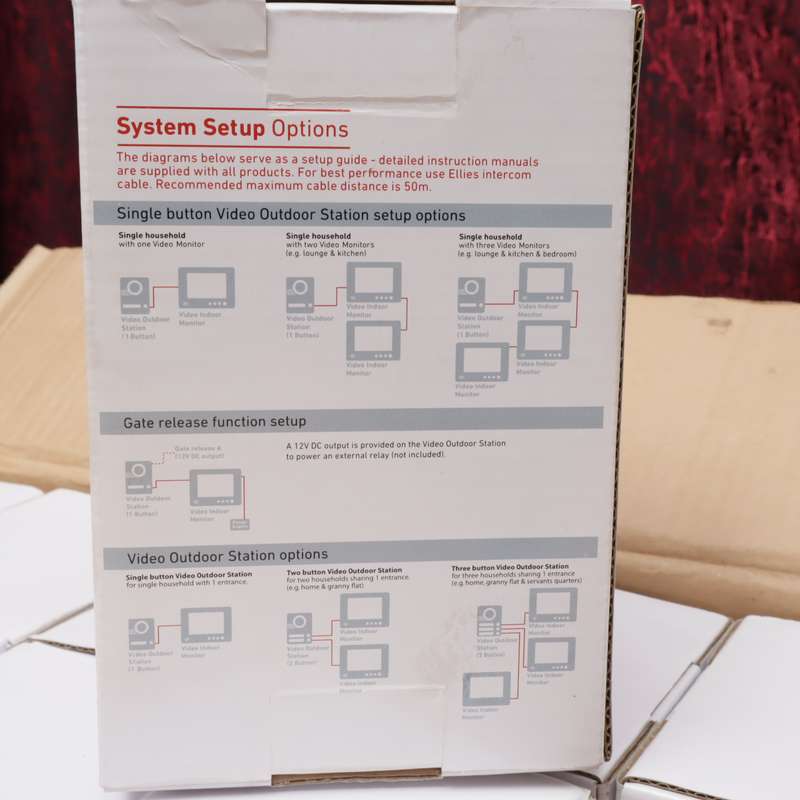 Ellies 3-Button Video Outdoor Station BDQVOS3 - DoorCam Intercom - 10 Pcs