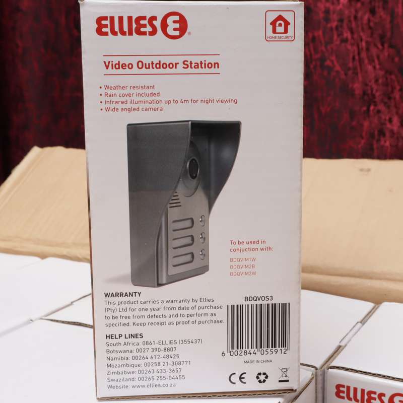 Ellies 3-Button Video Outdoor Station BDQVOS3 - DoorCam Intercom - 10 Pcs