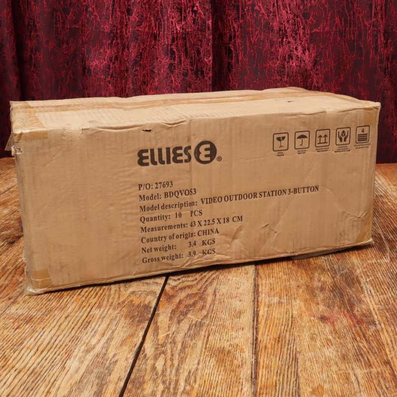 Ellies 3-Button Video Outdoor Station BDQVOS3 - DoorCam Intercom - 10 Pcs
