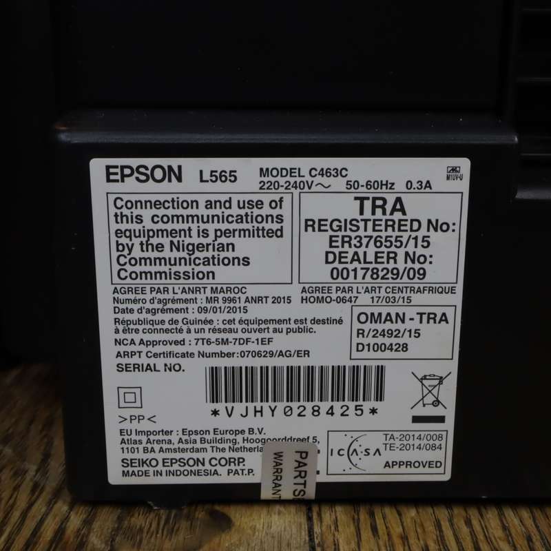 Epson L565 A4 Colour All-In-One Ink Tank Printer - Pre-Owned